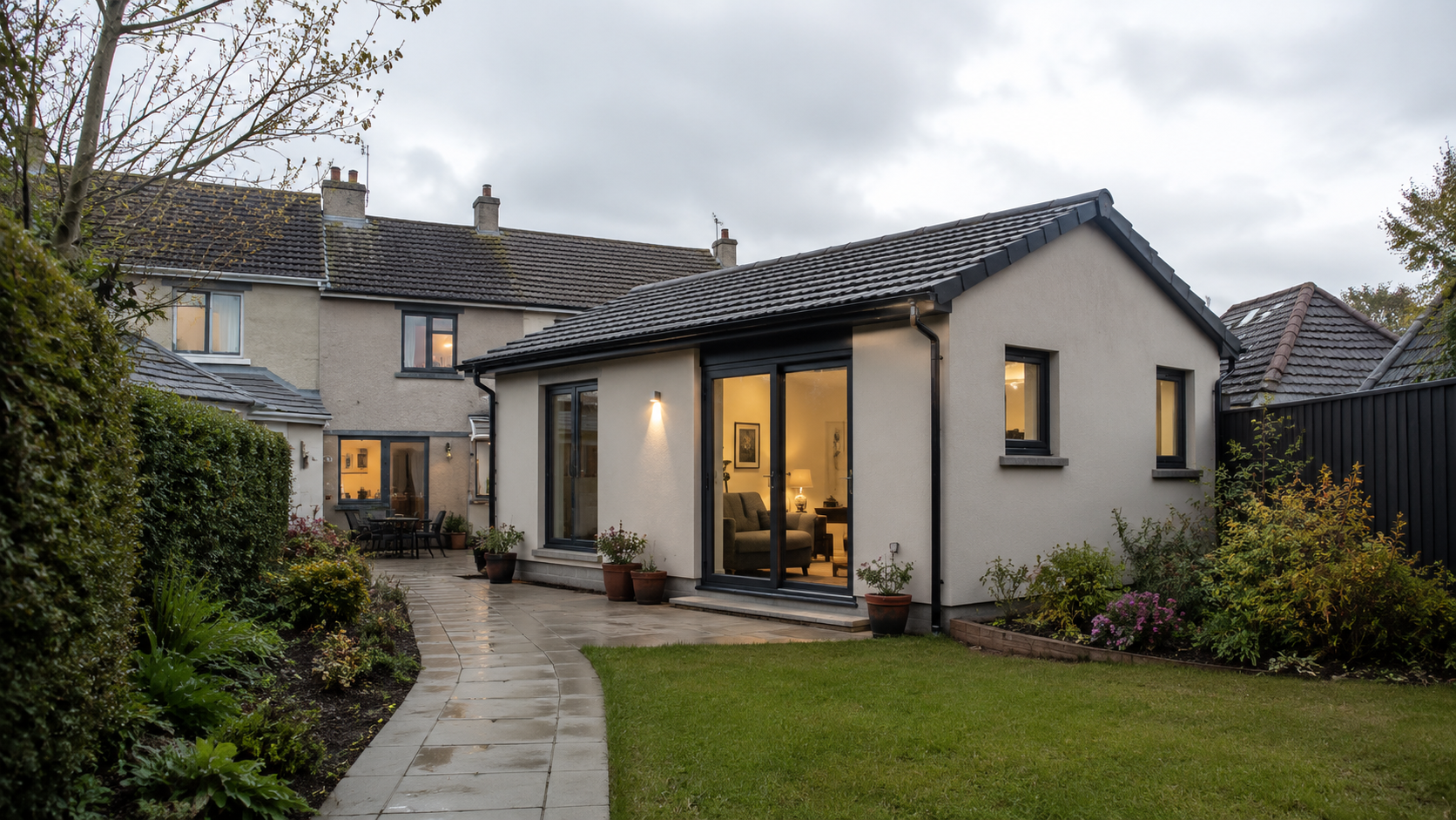 Accessible granny flat in a modest Irish family garden