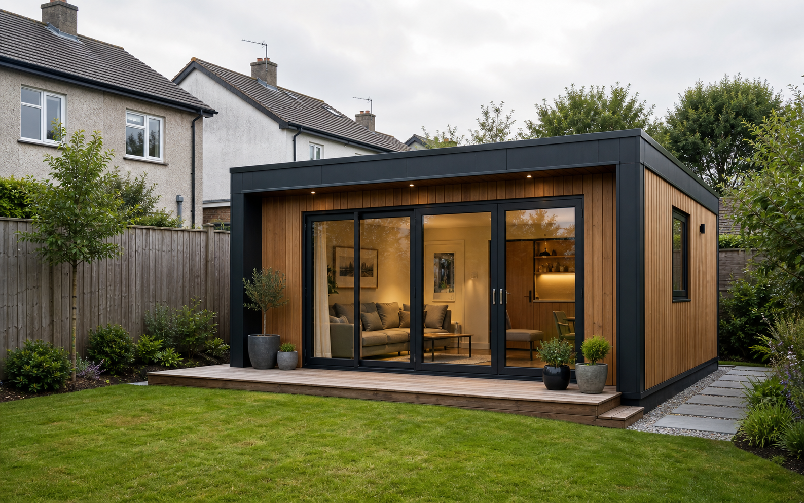 Small warm garden home designed for family accommodation in Ireland
